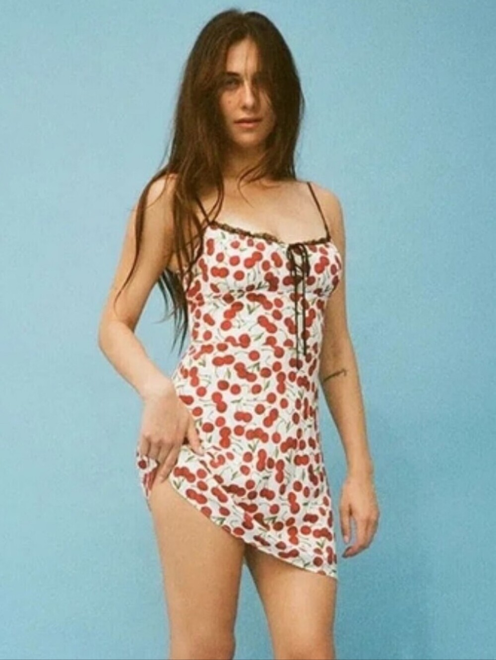 Realisation Par Frank Silk Dress In Dorothy Limited Edition Cherry Print XS